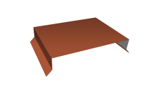 Парапетная крышка прямая 250мм Grand Line 0,45 Drap TX RAL 8004 терракота (2м)