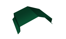 Парапетная крышка угольная 200мм Grand Line 0,45 PE-Double с пленкой RAL 6005 зеленый мох (3м)