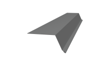 Планка капельник 100х55 Grand Line 0,5 Satin с пленкой RAL 9006 бело-алюминиевый (2м)