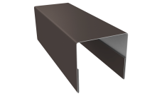 Планка П-образная заборная 20 0,45 Drap TX RR 32 темно-коричневый (2м)
