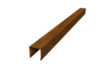 Планка вертикальная лицевая для забора жалюзи Palermo 0,45 Print Elite Golden Wood TwinColor (1,8м)