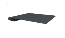 Планка завершающая 0,5 Velur X RAL 7024 мокрый асфальт (2м)