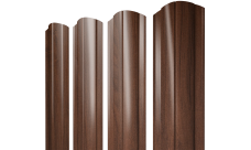 Штакетник Круглый фигурный Grand Line 0,45 Print Elite Choco Wood TwinColor