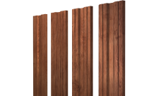 Штакетник Твин с прямым резом Grand Line 0,45 Принт Премиум Rowan Wood Intense FTC