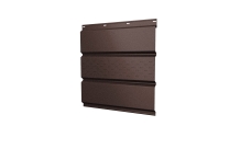 Софит металлический Grand Line центральная перфорация 0,5 PurPro с пленкой RAL 8017 шоколад