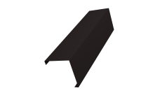 Декоративная накладка на столб универсальная угловая 62х55 для забора жалюзи Grand Line 0,45 PE-Double RAL 9005 черный (2,5м)