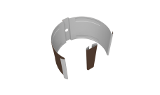 Крепление трубы круглой Ø90 на кирпич Vortex Mix PE RAL 8017 шоколад