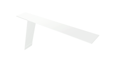 Планка карнизная фальц 130х80 Grand Line 0,45 PE-Double с пленкой RAL 9003 сигнальный белый (2м)