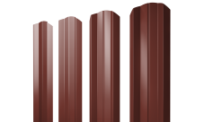 Штакетник М-образный A фигурный 0,45 PE RAL 3009 оксидно-красный