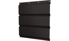 Софит металлический Классик v01 Grand Line без перфорации 0,45 PE с пленкой RR 32 темно-коричневый (3м)