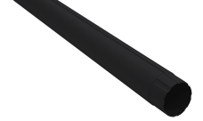 Труба круглая Grand Line PU матовый 90 мм 3 м RAL 9005 черный