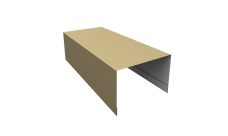 Крышка для забора из сайдинга ЭкоБрус 0,4 PE RAL 1014 слоновая кость (2,5м)