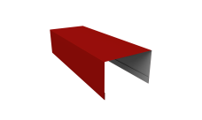 Крышка для забора из сайдинга (Квадро брус, Вертикаль) 0,45 PE RAL 3011 коричнево-красный (2,54м)