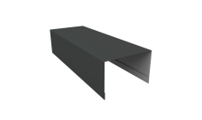 Крышка для забора из сайдинга Квадро Брус, Вертикаль Grand Line 0,5 Satin RAL 7016 антрацитово-серый (2,54м)