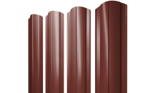 Штакетник Круглый фигурный Grand Line 0,5 Satin RAL 3009 оксидно-красный