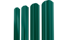 Штакетник Твин XL фигурный Grand Line 0,45 PE RAL 6005 зеленый мох