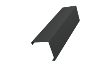 Декоративная накладка на столб универсальная угловая 62х55 для забора жалюзи Grand Line 0,45 PE-Double RAL 7016 антрацитово-серый (2,5м)