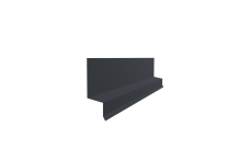 Отлив верхний фальц 0,5 PurPro с пленкой RAL 7024 мокрый асфальт (2м)