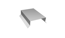 Парапетная крышка прямая 100мм Grand Line 0,45 PE-Double с пленкой RAL 9003 сигнальный белый (2,5м)