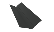 Планка ендовы верхней фигурной 100x100 0,5 Satin Matt RAL 7016 антрацитово-серый (2м)