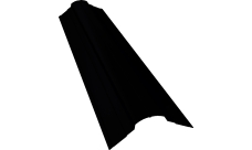 Планка конька фигурного 70х70 Grand Line 0,45 Drap TX RAL 9005 черный (2м)