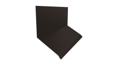 Планка примыкание верхнее к стене фальц 150х130х20 0,5 PurPro Matt 275 RR 32 темно-коричневый (2м)
