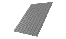 Профнастил С10R Grand Line 0,45 PE RAL 9006 бело-алюминиевый