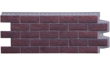 Фасадная панель Grand Line Состаренный кирпич Design Plus кофе с темно-бежевым швом