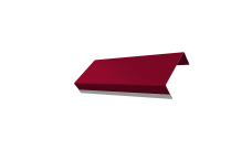 Ламель обратная стартовая/финишная забора жалюзи Texas 53мм для калиток и ворот (с заполнением ламелями 125) 0,45 PE RAL 3003 рубиново-красный