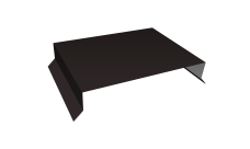 Парапетная крышка прямая 250мм Grand Line 0,5 Satin с пленкой RAL 9005 черный (2м)