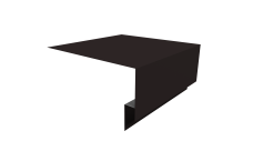 Планка околооконная сложная Блок-Хаус new Grand Line 250х75х27 0,5 Satin с пленкой RAL 9005 черный (2м)