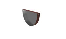 Заглушка торцевая универсальная Optima 185мм RAL 8017