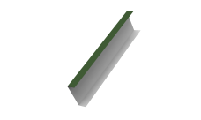 Декоративная накладка на столб универсальная 60х60 для забора жалюзи 0,5 Satin Matt TX RAL 6020 хромовая зелень (2,5м)