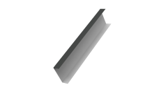 Декоративная накладка на столб универсальная 62х55 для забора жалюзи 0,45 PE RAL 7016 антрацитово-серый (1,8м)