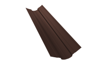 Планка ендовы верхней фигурной 70x70 0,5 PurPro с пленкой RAL 8017 шоколад (3м)