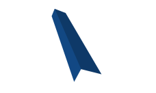 Планка на коньковый аэратор 30х20 Grand Line Фартук S8 0,5 Satin с пленкой RAL 5005 сигнальный синий (2м)