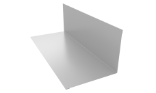 Планка примыкания 130х160мм 0,45 PE-Double с пленкой RAL 9003 сигнальный белый (2м)