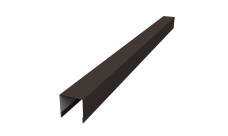 Планка вертикальная лицевая для забора жалюзи Palermo 0,5 PurLite Matt RR 32 темно-коричневый (3м)