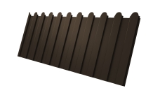 Профнастил С8A v01 фигурный 0,5 Satin RR 32 темно-коричневый