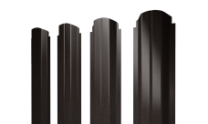 Штакетник П-образный A фигурный Grand Line 0,45 Print Elite Coffee Wood TwinColor