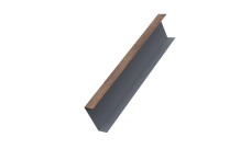 Декоративная накладка на столб универсальная 80х80 для забора жалюзи Grand Line 0,45 Print Premium Almond Wood Fresh (3м)