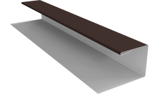 Планка П-образная Экобрус Grand Line 0,5 Сатин матовый ТХ RAL 8017 шоколад (3м)
