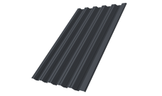 Профнастил НС35R Grand Line 0,45 PE RAL 7024 мокрый асфальт