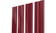 Штакетник Твин XL с прямым резом Grand Line 0,45 PE двухсторонний RAL 3005 красное вино