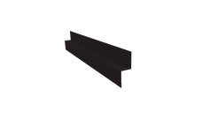 Отлив для сегментного кожуха на трубу 0,5 Rooftop Бархат RAL 9005 черный (3м)