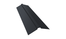 Планка конька прямоугольного 115х30х115 0,45 Drap RAL 7024 мокрый асфальт (2м)