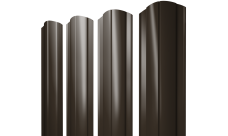 Штакетник Круглый фигурный Grand Line 0,5 GreenCoat Pural BT RR 32 темно-коричневый (RAL 8019 серо-коричневый)