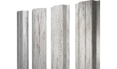 Штакетник П-образный A с прямым резом Grand Line 0,45 Print Elite Snow Wood TwinColor