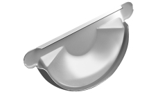 Заглушка торцевая универсальная Grand Line ПУ 125мм RAL 9003 сигнальный белый