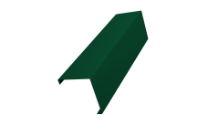 Декоративная накладка на столб универсальная угловая 62х55 для забора жалюзи 0,45 PE-Double RAL 6005 зеленый мох (3м)